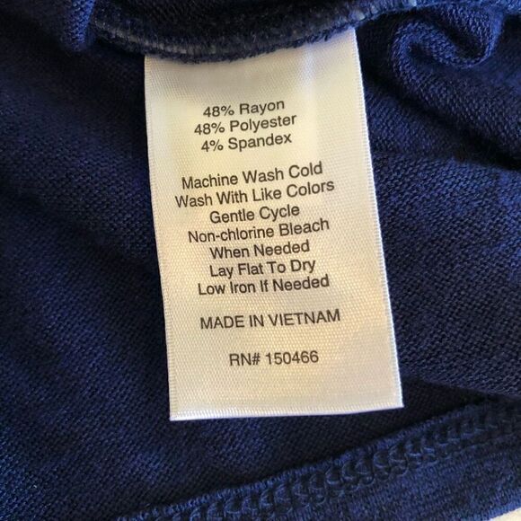 NEW 41Hawthorn Benny Navy Knit Sleeveless Wrap Top Size XL Career, Casual, Date - Picture 7 of 11